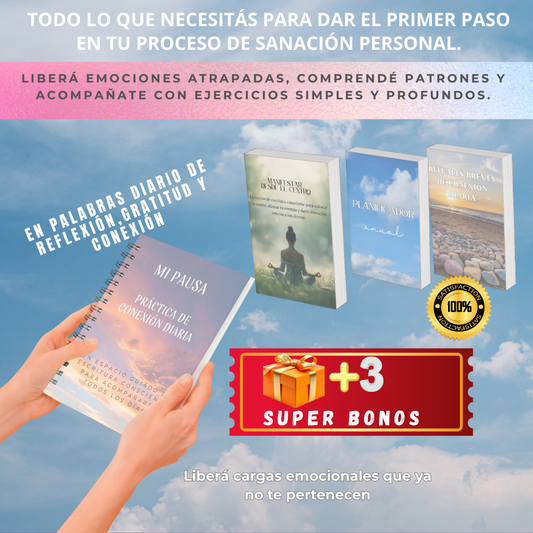 MEGA PACK MI PAUSA-Ordena tus emociones y logra el EXITO + 3 bonos de regalo